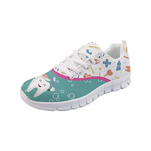 POLERO Cute Cartoon Tooth Walking Schuhe Mesh Atmungsaktive Krankenschwester Schuhe Lässige Straßenlaufschuhe für Damen, EU36 POLERO Cute Cartoon Tooth Walking Schuhe Mesh Atmungsaktive Krankenschwester Schuhe Lässige Straßenlaufschuhe für Damen, EU36 von POLERO