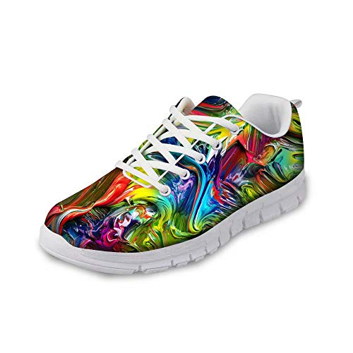 POLERO Damen Sneaker atmungsaktive Schnürer Sportschuhe Mode Bunt Running Walking Sneakers für Frühling und Sommer 36-41 EU POLERO Damen Sneaker atmungsaktive Schnürer Sportschuhe Mode Bunt Running Walking Sneakers für Frühling und Sommer 36-41 EU von POLERO