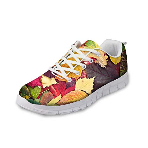 POLERO Damen Sneaker atmungsaktive Schnürer Sportschuhe Mode Bunt Running Walking Sneakers für Frühling und Sommer 36-41 EU von POLERO