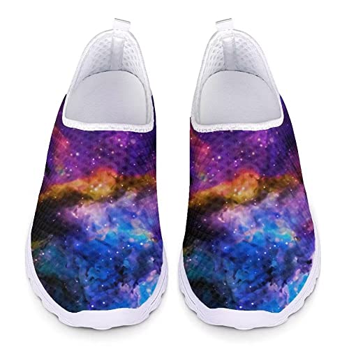 POLERO Galaxy Mesh Schuhe für Frauen Slip On Casual Schuhe Lightweight Flat Running Schuhe Walking Schuhe, EU39 POLERO Galaxy Mesh Schuhe für Frauen Slip On Casual Schuhe Lightweight Flat Running Schuhe Walking Schuhe, EU39 von POLERO