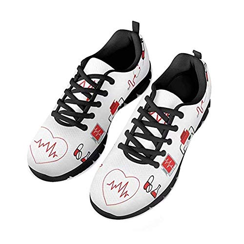 POLERO Krankenschwester Nurse Bear Sneaker Schuhe Fashion Damen Laufen Walking Schnürschuhe Cartoon Sportschuhe 38 EU POLERO Krankenschwester Nurse Bear Sneaker Schuhe Fashion Damen Laufen Walking Schnürschuhe Cartoon Sportschuhe 38 EU von POLERO