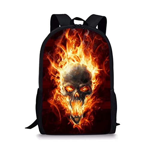 POLERO Rucksack Kinder Grundschule Rucksack Mädchen Junge Schultasche Rucksäcke Daypack Große Backpack Totenkopf Print Design von POLERO