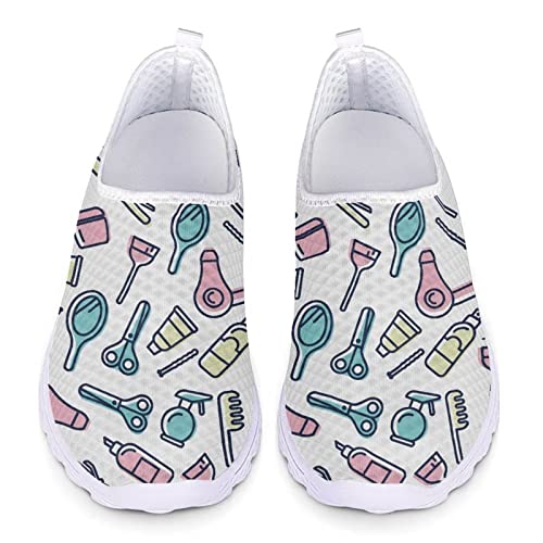 POLERO Unisex Lässige Wanderschuhe Atmungsaktive Slip On Mesh Schuhe für Friseur Friseur Wasserschuhe, EU43 von POLERO