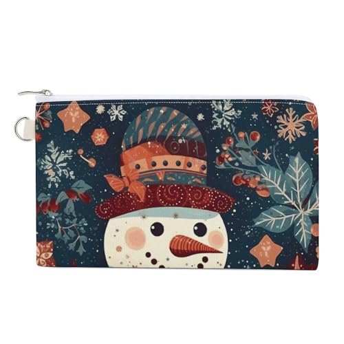 Geldbörse Münzbörse Schneemann Patchwork Muster Bedruckte Geldbörse für Männer Geldbörse Frauen Canvas Münzbörse Stil One Size Münzbörse, Stil:, Einheitsgröße, Münzgeldbörse von POLESVBM