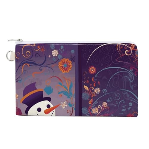 Geldbörse Münzbörse Schneemann und Neujahr bedruckte Geldbörse für Männer Geldbörse Frauen Canvas Münzbörse Stil One Size Münzbörse, Stil:, Einheitsgröße, Münzgeldbörse von POLESVBM