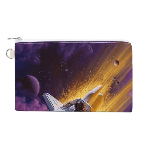 Geldbörse Münzbörse Space Shuttle im Weltraum bedruckte Geldbörse für Herren Damen Canvas Münzbörse Stil Einheitsgröße Münzbörse, Stil:, Einheitsgröße, Münzgeldbörse von POLESVBM