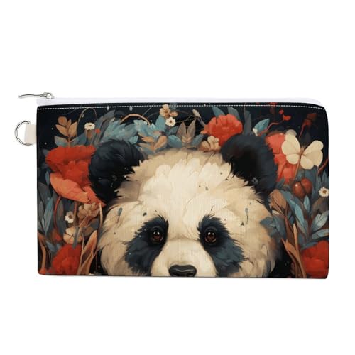 Geldbörse Münzbörse sitzend unter Blumen bedruckte Geldbörse für Männer Geldbörse Frauen Canvas Münzbörse Stil One Size Münzbörse, Stil:, Einheitsgröße, Münzgeldbörse von POLESVBM