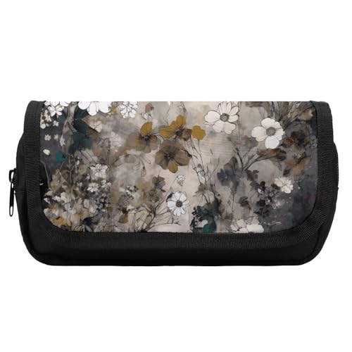 POLESVBM Bleistift Tasche Kleine Wilde Blumen Gedruckt Etui Multifunktions Bleistift Beutel Beutel Tragbare Bleistift Tasche Beutel Bleistift Organizer, Stil, Einheitsgröße, Bleistift Tasche, Stil von POLESVBM