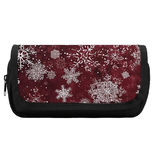 POLESVBM Bleistift Tasche Schneeflocke Druck Gedruckt Etui Multifunktions Bleistift Beutel Tragbare Bleistift Tasche Beutel Bleistift Organizer, Stil, Einheitsgröße, Bleistift Tasche, Stil, One size von POLESVBM