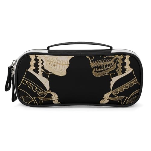 POLESVBM Make-up Tasche Make-up Organizer Skelette mit verschiedenen Gesichtern bedruckte Reise Make-up Tasche Kosmetiktasche Stil One Size Make-up Tasche Stil One Size Make-up, Stil, One size von POLESVBM