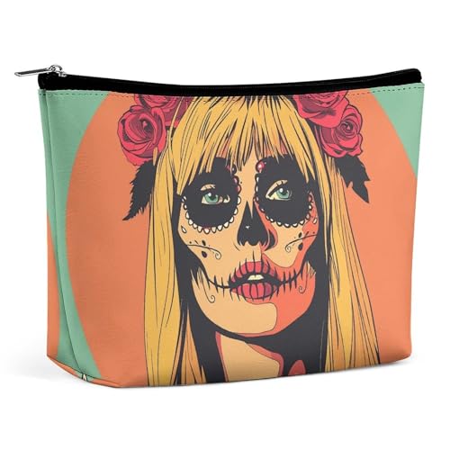 POLESVBM Make-up-Tasche mit dunklen Augen, bedruckter Organizer, faltbare Kosmetiktasche, Reise-Make-up-Tasche, Stil, Einheitsgröße, Make-up-Tasche, Stil:, Einheitsgröße, Make-up-Tasche von POLESVBM