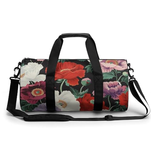 Turnbeutel, sehr groß, mit Blütenblättern, bedruckt, Reisetasche, Yogatasche mit getrennter Tasche für trockene Nässe, Stil, 45 cm/22,9 cm/22,9 cm/22,9 cm, Stil:, 17.7in/9in/9in von POLESVBM