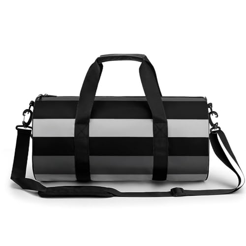 Turnbeutel, silber- und grauer bedruckter Rucksack, Seesack, Yogatasche mit separater Tasche für trockene Nässe, Stil, 45 cm/22,9 cm/22,9 cm/22,9 cm, Stil:, 17.7in/9in/9in von POLESVBM