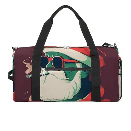 Turnbeutel Raucher Weihnachtsmann Bedruckte Duffle Bag Yogatasche Bedruckter Rucksack Seesack Kleiner Turnbeutel Style One Size Gym Bag, Stil:, Einheitsgröße, Turnbeutel von POLESVBM
