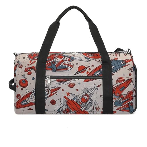 Turnbeutel Raumschiff Illustration Bedruckte Duffle Bag Yogatasche Bedruckter Rucksack Seesack Kleine Turnbeutel Style One Size Gym Bag, Stil:, Einheitsgröße, Turnbeutel von POLESVBM