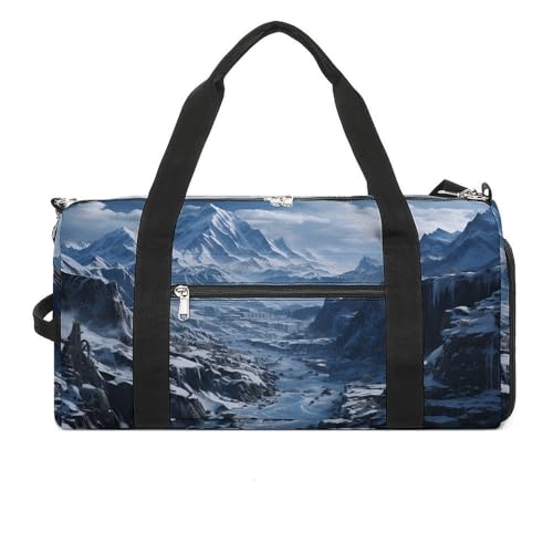Turnbeutel Schneebedeckte Berge Bedruckte Seesack Yogatasche Bedruckter Rucksack Seesack Kleine Turnbeutel Style One Size Gym Bag, Stil:, Einheitsgröße, Turnbeutel von POLESVBM