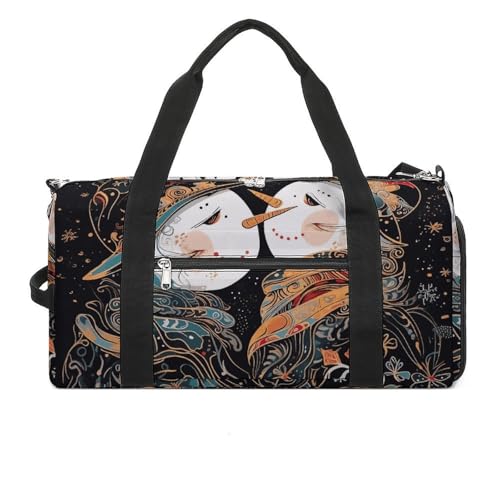 Turnbeutel Schneemann Küssen Bedruckte Seesack Yogatasche Bedruckter Rucksack Seesack Kleine Turnbeutel Style One Size Gym Bag, Stil:, Einheitsgröße, Turnbeutel von POLESVBM