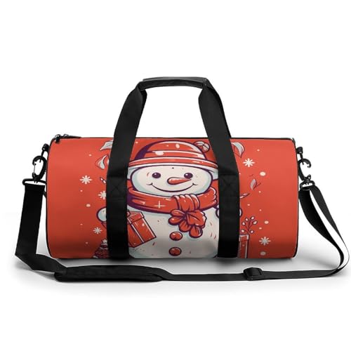 Turnbeutel Schneemann bringt Geschenke bedruckter Rucksack Seesack Yogatasche mit getrennter Tasche für trockene Nässe, Stil, 45 cm/22,9 cm/22,9 cm/22,9 cm, Stil:, 17.7in/9in/9in von POLESVBM