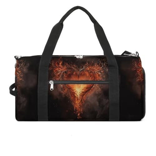 Turnbeutel Show A Heart on Fire Printed Duffle Bag Yoga Bag Printed Backpack Duffel Bag Small Gym Bag Style One Size Gym Bag, Stil:, Einheitsgröße, Turnbeutel von POLESVBM