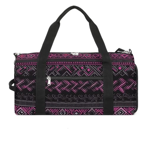 Turnbeutel Silber und Magenta Muster Bedruckte Seesack Yogatasche Bedruckter Rucksack Seesack Kleine Turnbeutel Stil One Size Gym Bag, Stil:, Einheitsgröße, Turnbeutel von POLESVBM