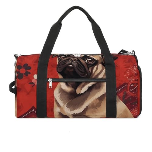 Turnbeutel Sitting Mops Bedruckte Seesack Yogatasche Bedruckter Rucksack Seesack Kleine Turnbeutel Style One Size Gym Bag, Stil:, Einheitsgröße, Turnbeutel von POLESVBM