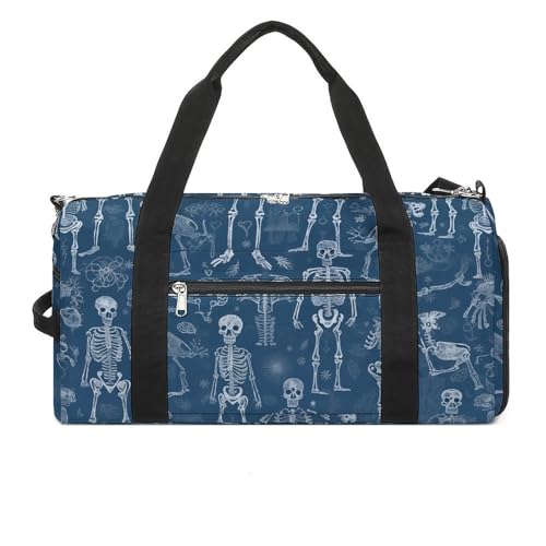 Turnbeutel Skelett Silhouette Bedruckte Seesack Yogatasche Bedruckter Rucksack Seesack Kleine Turnbeutel Stil One Size Gym Bag, Stil:, Einheitsgröße, Turnbeutel von POLESVBM