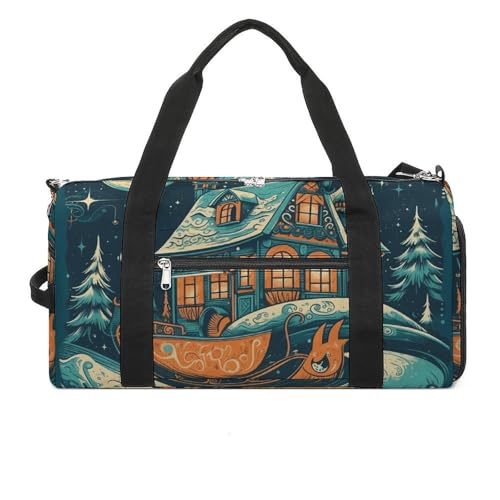 Turnbeutel Sled in the Snow Printed Duffle Bag Yoga Bag Printed Backpack Duffel Bag Small Gym Bag Style One Size Gym Bag, Stil:, Einheitsgröße, Turnbeutel von POLESVBM