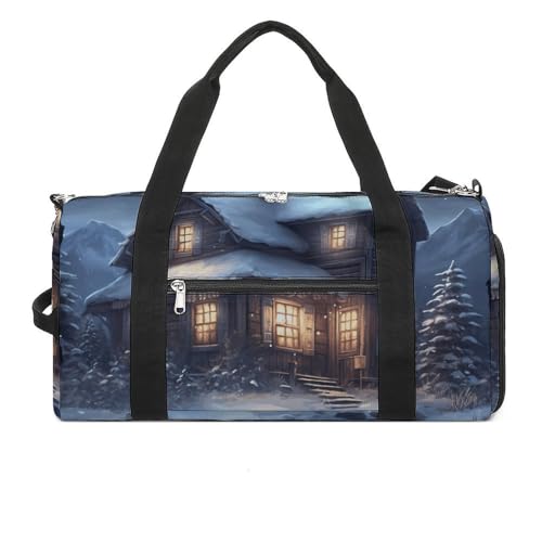 Turnbeutel Snow House Bedruckte Seesack Yogatasche Bedruckter Rucksack Seesack Kleine Turnbeutel Style One Size Gym Bag, Stil:, Einheitsgröße, Turnbeutel von POLESVBM