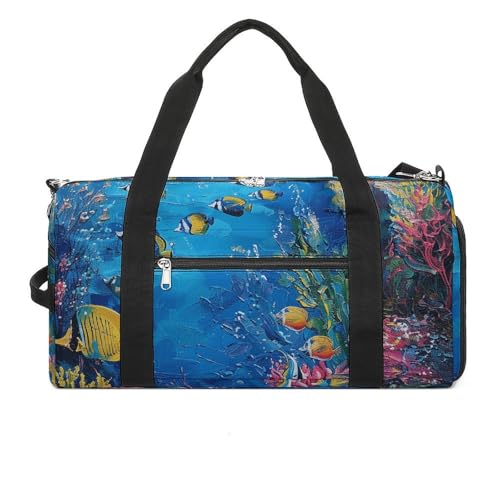 Turnbeutel Unterwasser Korallenriff bedruckt Duffle Bag Yogatasche Bedruckter Rucksack Seesack Kleine Turnbeutel Style One Size Gym Bag, Stil:, Einheitsgröße, Turnbeutel von POLESVBM