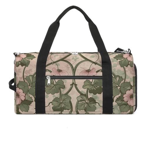 Turnbeutel mit Weinblättern und Blumen bedruckt Seesack Yogatasche bedruckter Rucksack Seesack kleiner Turnbeutel Stil Einheitsgröße Turnbeutel, Stil:, Einheitsgröße, Turnbeutel von POLESVBM