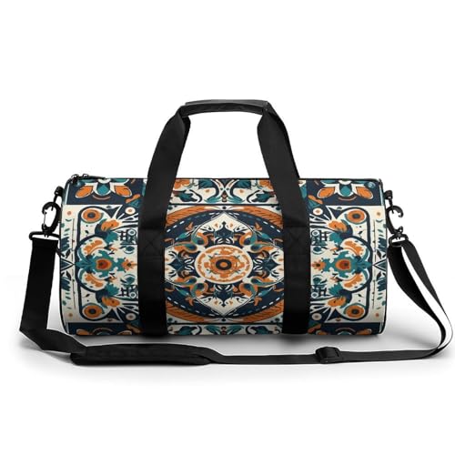 Turnbeutel mit speziellem Aborigine-Muster, bedruckter Rucksack, Seesack, Yogatasche mit getrennter Tasche für trockene Nässe, Stil, 45 cm/22,9 cm/22,9 cm/22,9 cm, Stil:, 17.7in/9in/9in von POLESVBM
