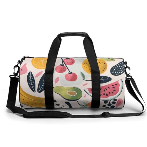 Turnbeutel mit verschiedenen Obstbildern, bedruckter Rucksack, Seesack, Yogatasche mit getrennter Tasche für trockene Nässe, Stil, 45 cm/22,9 cm/22,9 cm/22,9 cm, Stil:, 17.7in/9in/9in von POLESVBM
