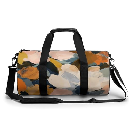 Turnbeutel mit warmem Erdton bedruckter Rucksack, Seesack, Yogatasche mit separater Tasche für trockene Nässe, Stil, 45 cm/22,9 cm/22,9 cm/22,9 cm, Stil:, 17.7in/9in/9in von POLESVBM
