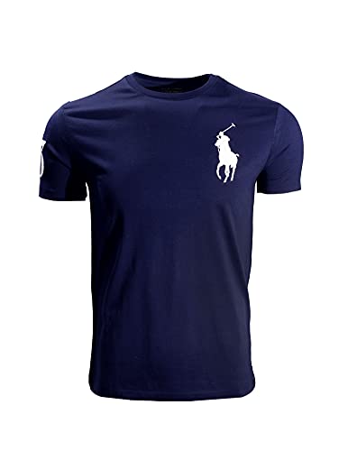 POLO RALPH LAUREN Big Pony T-Shirt mit Rundhalsausschnitt, Sommer 2021 (Marineblau, L), Marineblau, L von POLO RALPH LAUREN