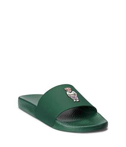 POLO RALPH LAUREN Herren Polo Bear Slides, Grün (Forest Green), 40.5 EU von POLO RALPH LAUREN