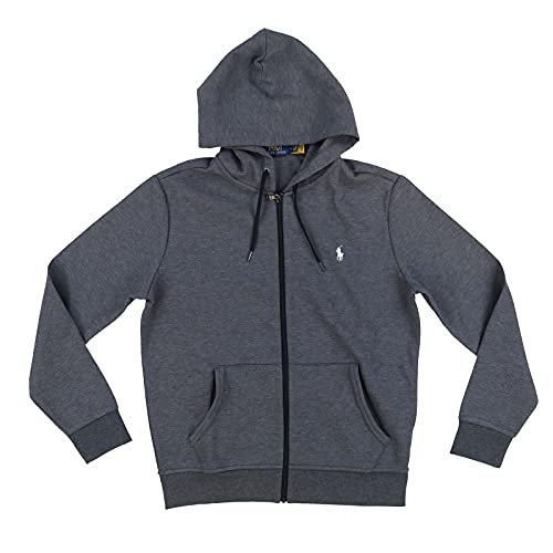 POLO RALPH LAUREN Doppelstrick-Kapuzenpullover aus Fleece, Grau, Small von POLO RALPH LAUREN