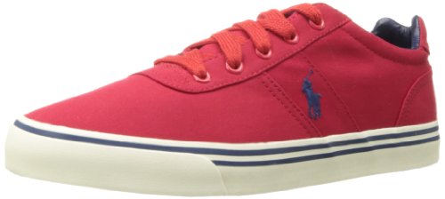 POLO RALPH LAUREN Hanford Herren-Sneaker aus Segeltuch, Rot/Fall Royal, 41 EU von POLO RALPH LAUREN