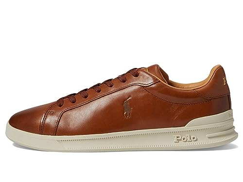 POLO RALPH LAUREN Heritage Court II Leder-Sneaker, Braun, 43 EU von POLO RALPH LAUREN