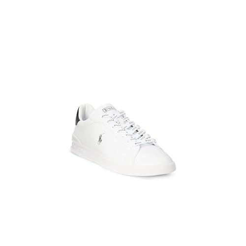 POLO RALPH LAUREN Heritage Court II Leder-Sneaker, Weiss/opulenter Garten, 39.5 EU von POLO RALPH LAUREN