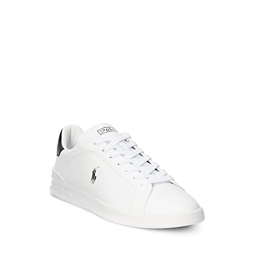 Polo Ralph Lauren Heritage Court II Leder-Sneaker, Weiss/opulenter Garten, 41 EU von Polo Ralph Lauren