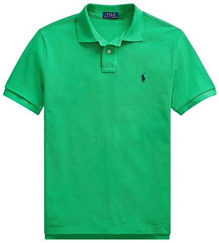 Polo Ralph Lauren Herren-Poloshirt, schmale Passform, ikonisches Netzgewebe, (Frühjahr/Sommer 2022) Golf Green, Mittel von Polo Ralph Lauren