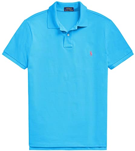 Polo Ralph Lauren POLO RALPH LAUREN Herren Custom Slim Fit Poloshirt, (Frühjahr/Sommer 20223) Cove Blue, Mittel von POLO RALPH LAUREN