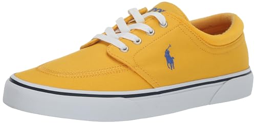 POLO RALPH LAUREN Herren Faxon X Sneaker, Gelb/Königsgelb, 41 EU von POLO RALPH LAUREN