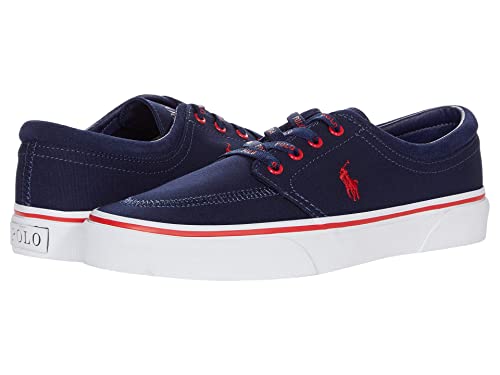 POLO RALPH LAUREN Herren Faxon X Sneaker, Newport Navy Rl200 Red Pp, 46.5 EU von POLO RALPH LAUREN