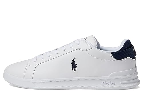 Polo Ralph Lauren HRT Crt Iii Herren-Sneaker, weiß/marineblau, 48 EU von Polo Ralph Lauren