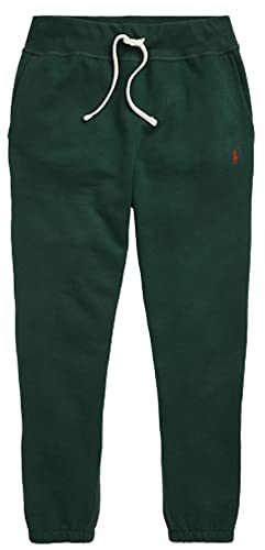 POLO RALPH LAUREN Herren-Jogginghose aus Fleece mit elastischem Band, College Green, Mittel von POLO RALPH LAUREN