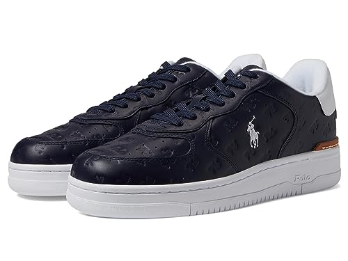 POLO RALPH LAUREN Herren Masters Crt Sneaker, Marineblau, 44.5 EU von POLO RALPH LAUREN