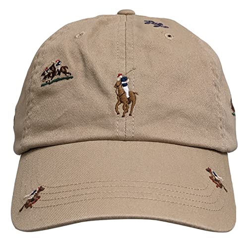 Polo Ralph Lauren Piraten-Polobär-Kappe für Herren im Used-Look, Klassische Khaki-/Pferde-Stickerei, Einheitsgröße von Polo Ralph Lauren