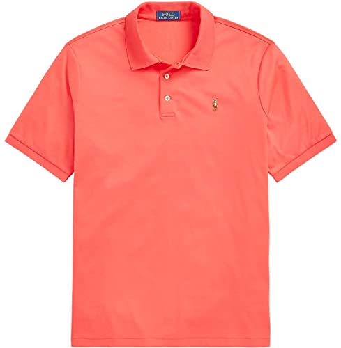 POLO RALPH LAUREN Herren-Poloshirt mit kurzen Ärmeln, Racing Red mit dem charakteristischen mehrfarbigen Pony, XL von POLO RALPH LAUREN