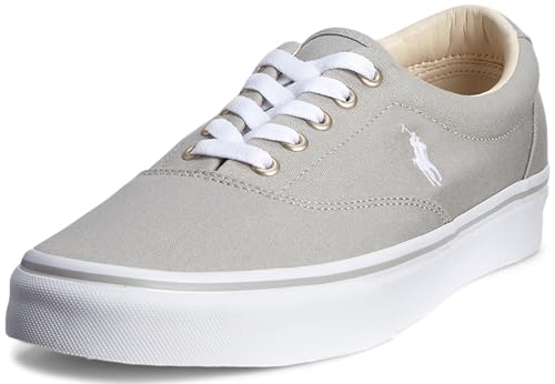 POLO RALPH LAUREN Keaton-Pony Sneaker, Weiches Grau/Weiß Pp, 42.5 EU von POLO RALPH LAUREN